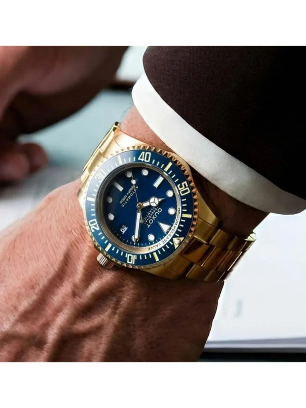NWT Duxot Atlantica Automatic Blue Dial Men's Watch